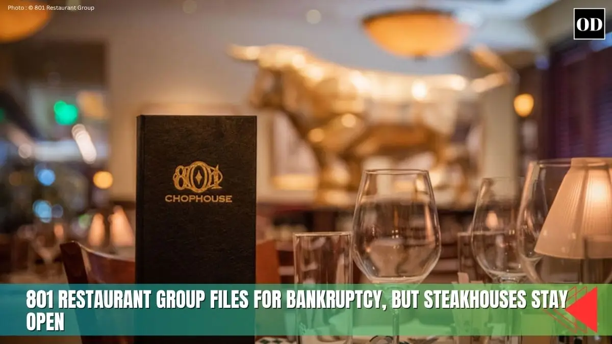 The parent company of 801 Chophouse seeks to restructure $18.7 million in debt.